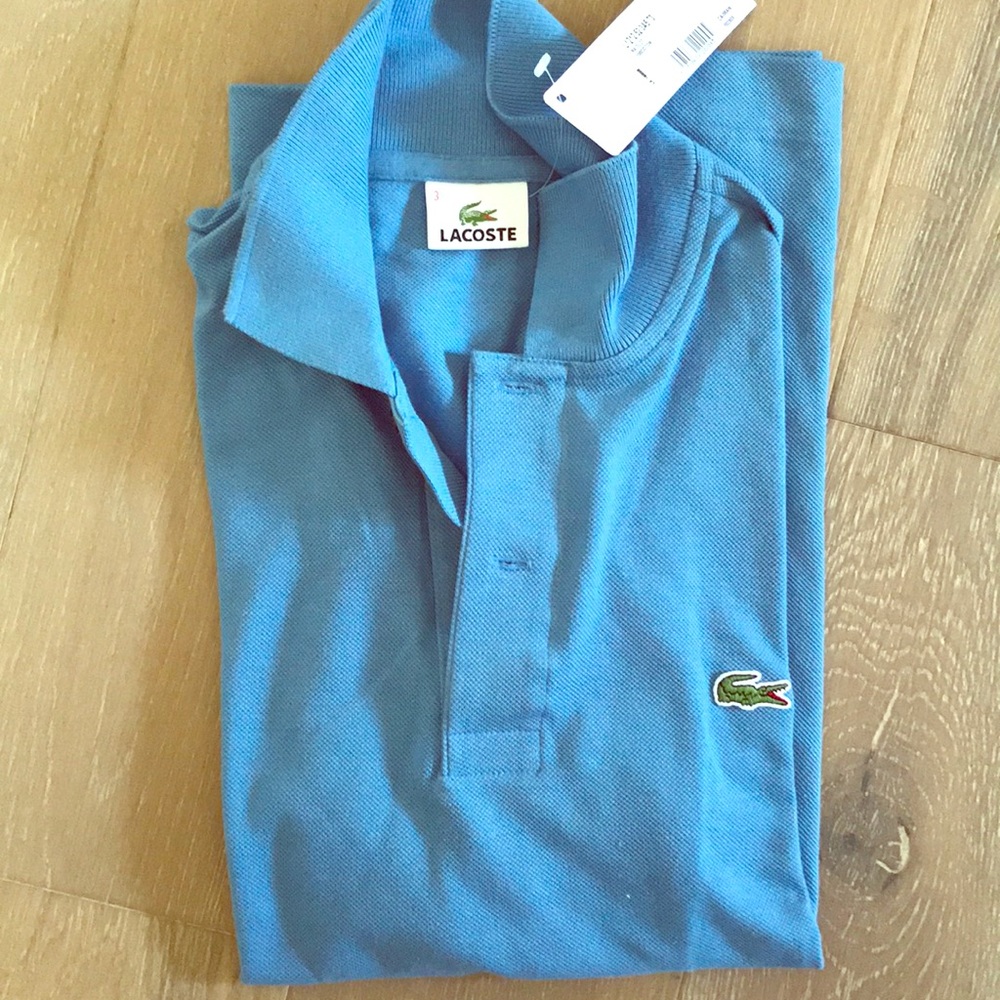 NWT men’s blue Lacoste polo